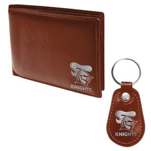 Newcastle Knights PU Leather Wallet and Keyring Pack