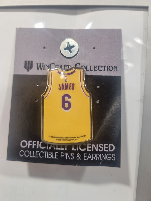Los Angeles Lakers Lebron James Jersey Pin