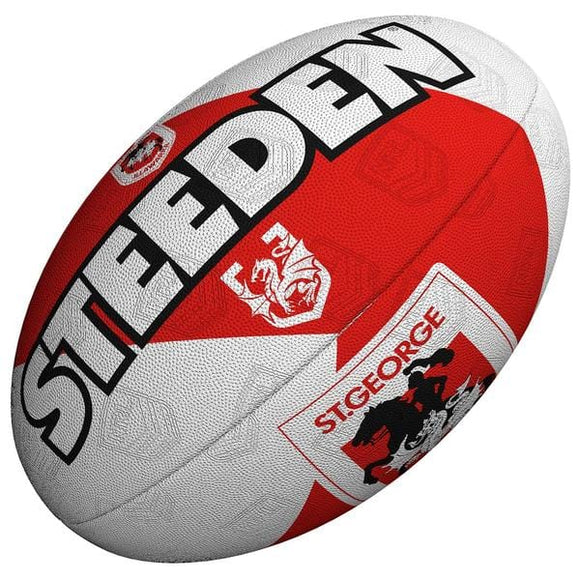 St George Dragons Steeden Supporter Football 11inch cut 9inch Pumped Up