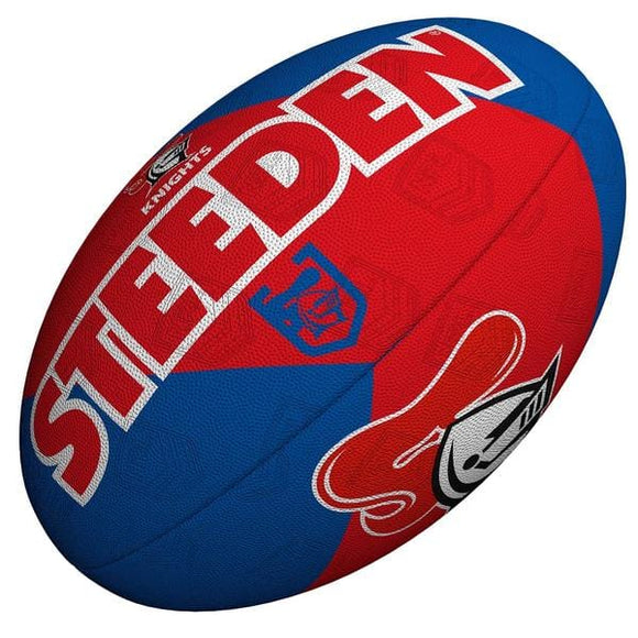 Newcastle Knights Steeden Supporter FootBall 11inch cut 9inch Pumped Up