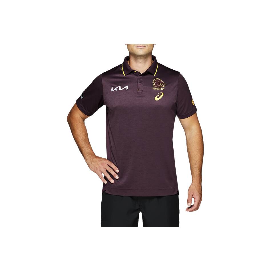 CLEARANCE Brisbane Broncos Asics Mens Training Polo 2022 – Footy Plus More