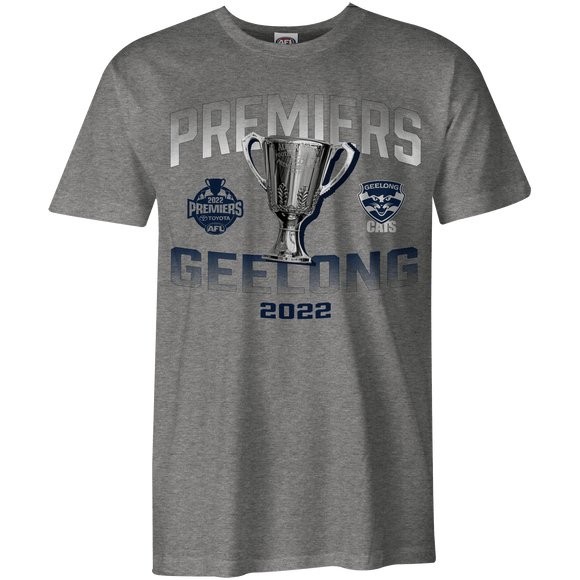 CLEARANCE Geelong Cats Premiers 2022 Mens Tee Phase 1