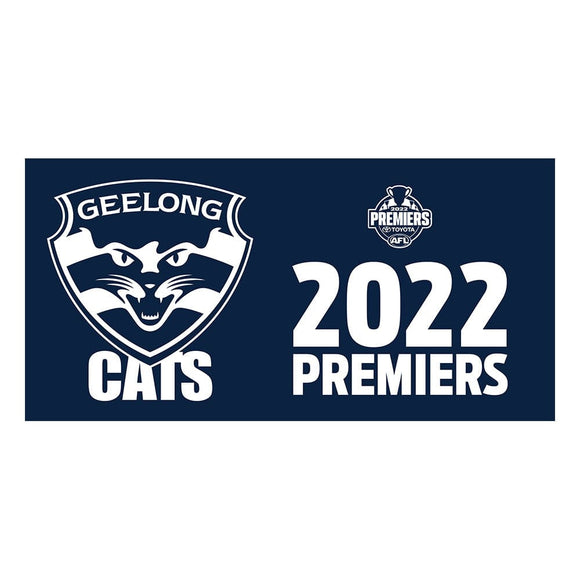 Geelong Cats Premiers 2022 Pole Flag 900mm X 1800mm CLEARANCE