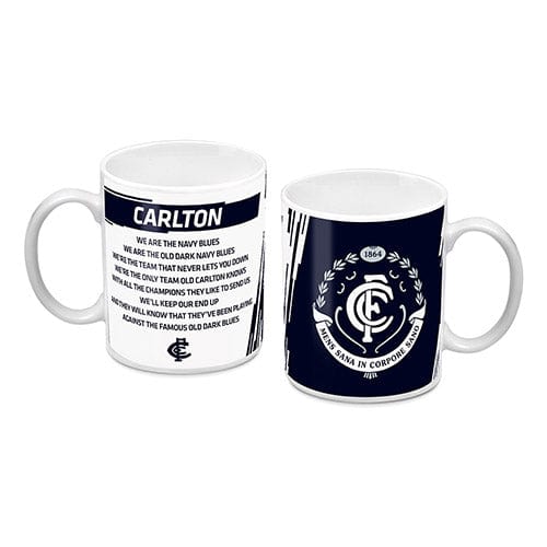 Carlton Blues Logo and Song Mug