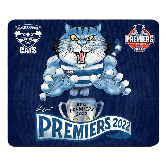 Geelong Cats Premiers 2022 Mark Knight Mouse Mat