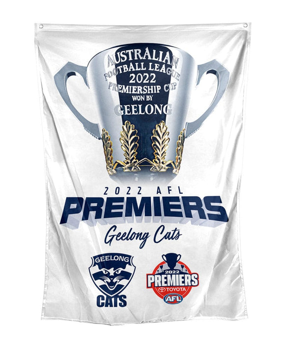 Geelong Cats Premiers 2022 Wall Flag Phase 1 CLEARANCE