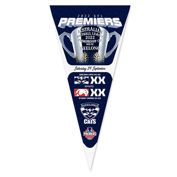 Geelong Cats Premiers 2022 Pennant Flag Phase 1