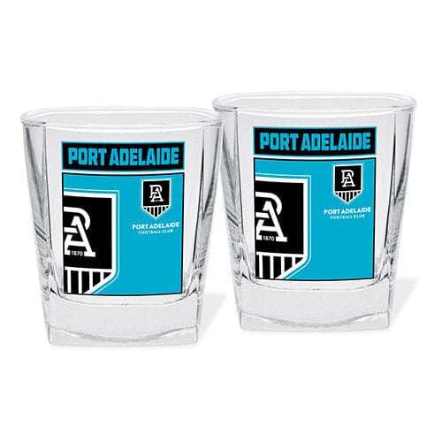 Port Adelaide Power Printed Spirit Glass Twin Pack