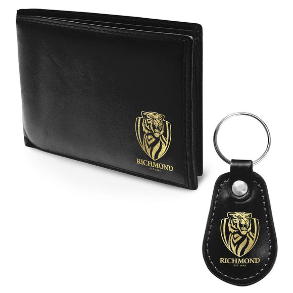 Richmond Tigers Leather Wallet & Keyring Gift Pack