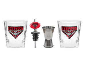 Essendon Bombers Set of Two Spirit Glass Jigger & Pourer
