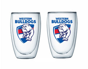 Western Bulldogs Double Wall Glass Twin Pack