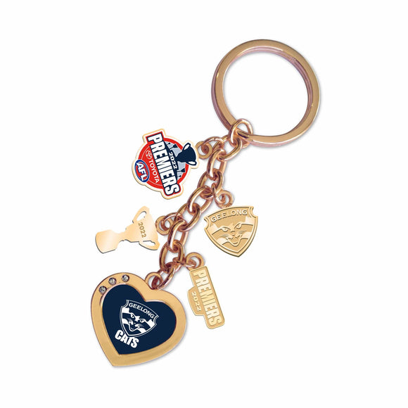 Geelong Cats 2022 Premiers Charm Keyring