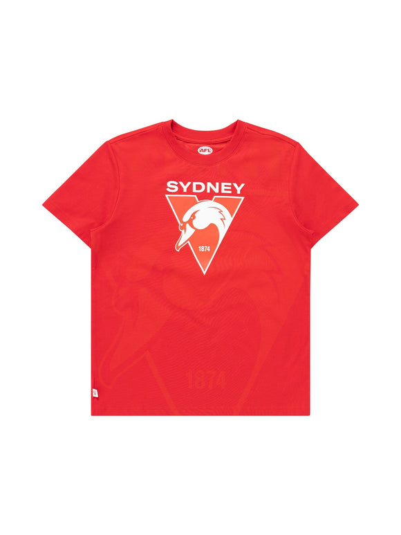 Sydney Swans Youth Oversize Crop Tee