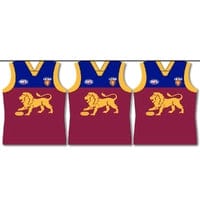 Brisbane Lions Team Party Bunting Guernsey Shape