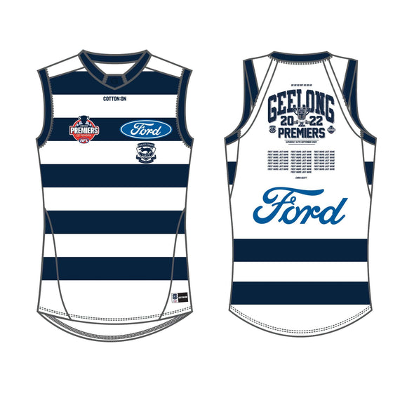 Geelong Cats Premiers 2022 Cotton On Mens Premiership Guernsey