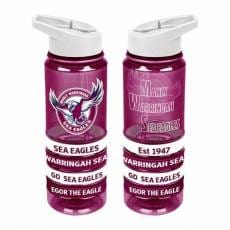 Manly Sea Eagles Tritan Drink Bottle with Wristbands
