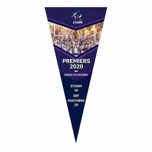 2020 Melbourne Storm Premiers team Image Pennant Flag