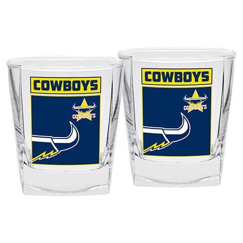 North Queensland Cowboys Printed Spirit Glass Twin Pack
