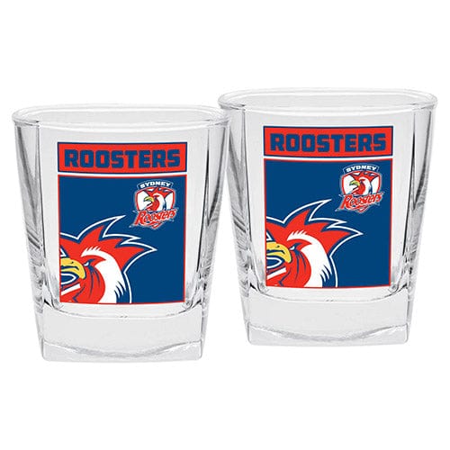 Sydney Roosters Printed Spirit Glass Twin Pack