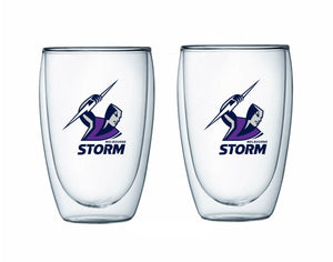 Melbourne Storm Double Wall Glass