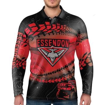 Essendon Bombers Mens Trax Outback Off-Road Fishing Camping Shirts
