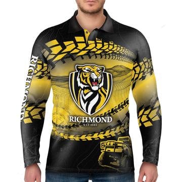 Richmond Tigers Mens Trax Outback Off-Road Fishing Camping Shirts