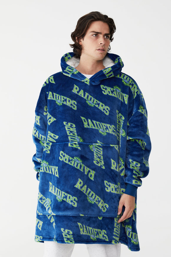 Navy blue Raiders NRL Adult Oversized Hoodie