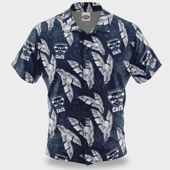 Geelong Cats Mens Paradise Hawaiian Shirt