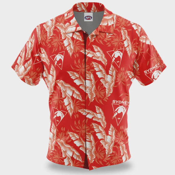 Sydney Swans Mens Paradise Hawaiian Shirt
