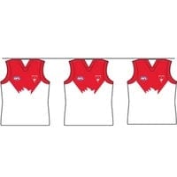 Sydney Swans Team Party Bunting Guernsey Shape
