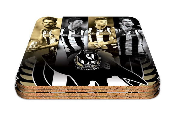 Collingwood Magpies 4 Player Coaster 4pce