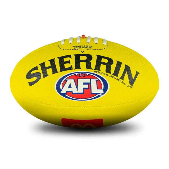Sherrin AFL All Surface Yellow Size 5 Football