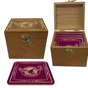 Manly Sea Eagles Set of 4 Coasters in Wooden Box
