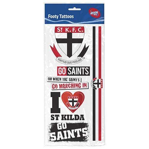 St Kilda Saints Footy Tattoos Set 6 Official AFL Team Logo Licensed –  Fiddlestix AU