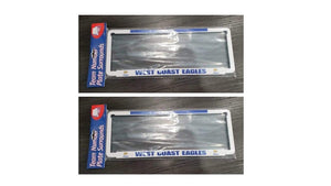 Twin Pack Number Plate Surrounds Frame West Coast Eagles