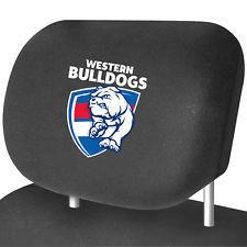 Western Bulldogs Car Headrest Covers Set of 2