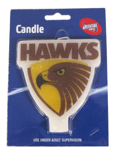 Hawthorn Hawks Logo Candle