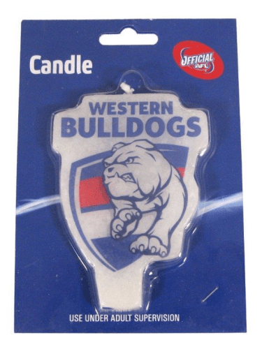 Western Bulldogs Logo Candle