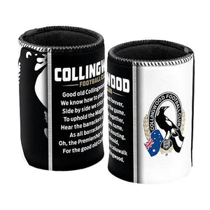 Collingwood Magpies Team Song Can Cooler Stubby Holder