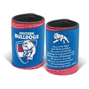 Western Bulldogs Team Song Can Cooler Stubbie Holder more blue