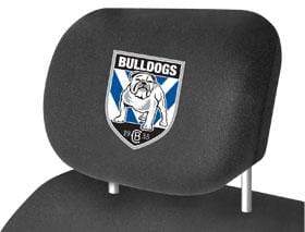 Canterbury Bulldogs Car Headrest Covers Twin Pack