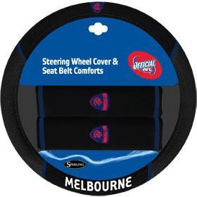 Melbourne Demons Steering Wheel Cover and Seatbelt Comforts