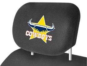 North Queensland Cowboys Car Headrest Covers Twin Pack