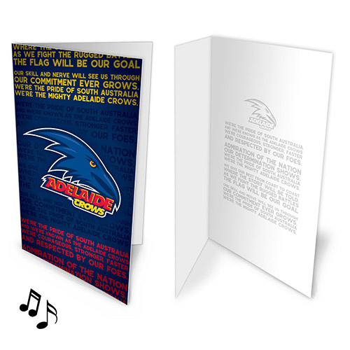 Adelaide Crows Musical Greeting Card