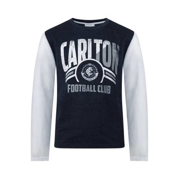 CLEARANCE Carlton Blues Youth Supporter long sleeve tee 2019