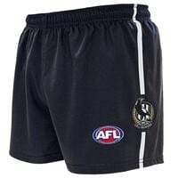 Collingwood Magpies Mens Baggy Footy Shorts Featuring Team Logo