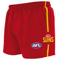Gold Coast Suns Mens Baggy Footy Shorts Featuring Team Logo