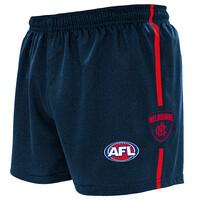 Melbourne Demons Mens Baggy Footy Shorts Featuring Team Logo