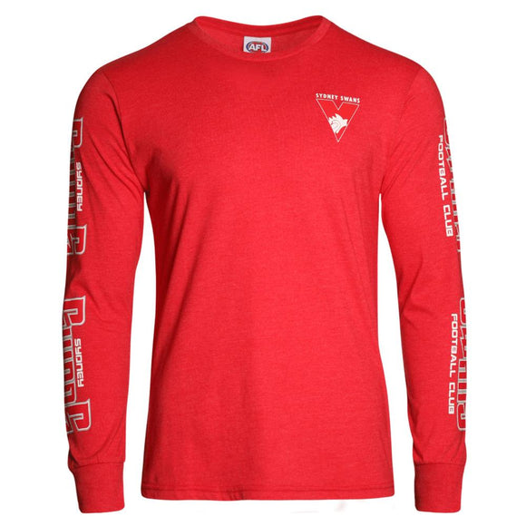 Sydney Swans Mens Supporter Long Sleeve Tee 2019 CLEARANCE