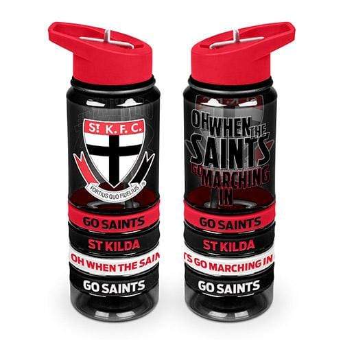 St Kilda Saints Tritan Drink Bottle with Wristbands